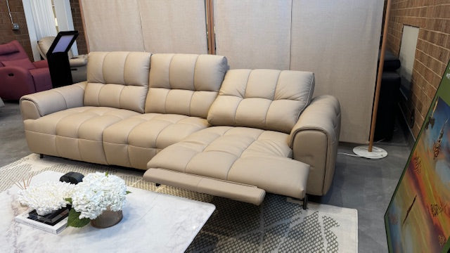 Waffle Power Reclining Sofa Leather/Foam