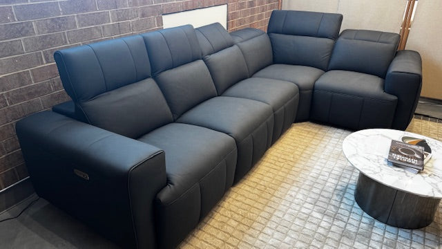 Reynis Power Reclining Sectionals Sofa Leather/Foam