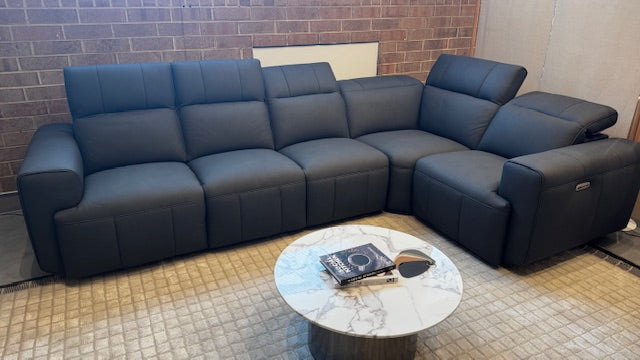 Reynis Power Reclining Sectionals Sofa Leather/Foam