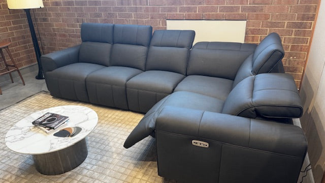Reynis Power Reclining Sectionals Sofa Leather/Foam