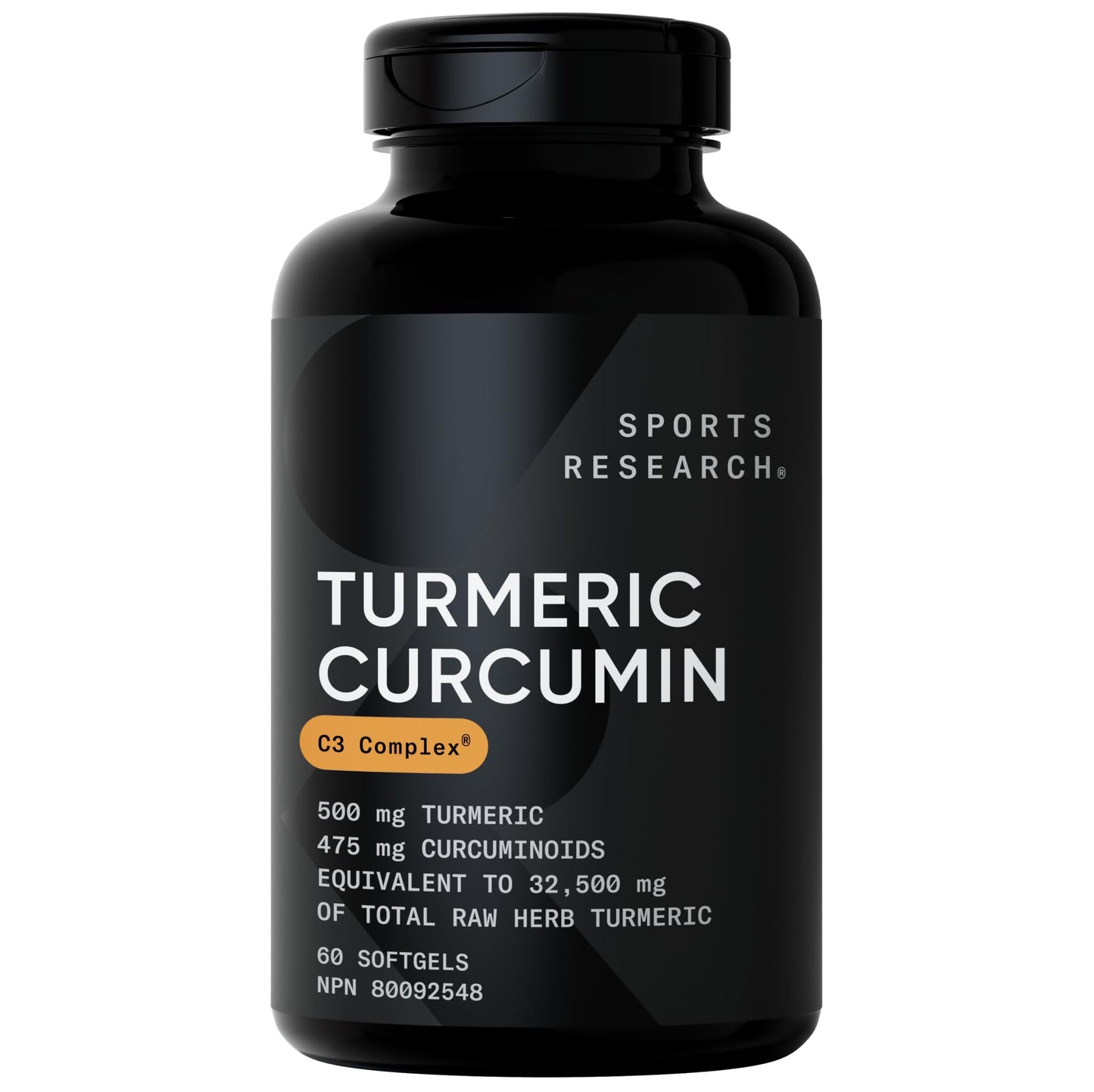 Turmeric Curcumin C3® Complex 500mg, Enhanced with Black Pepper & Organic Coconut Oil for Better Absorption; Non-GMO & Gluten Free - 120 Liquid Softgels