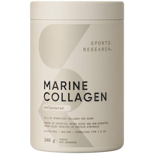 Sports Research Marine Collagen Peptides Powder - Sourced from Wild-Caught Fish, Pescatarian Friendly, Keto Certified & Non-GMO Verified - Easy to Mix in Water or Juice! (34 Servings)