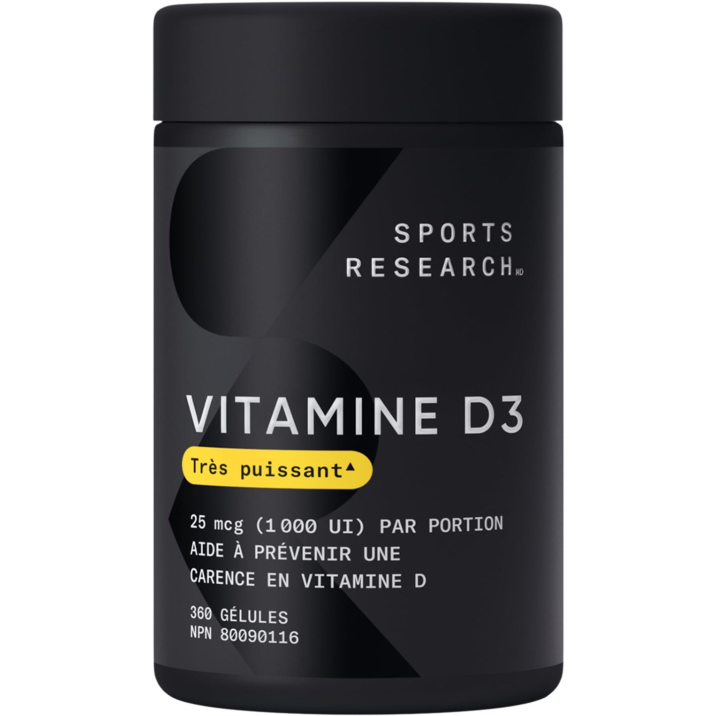 Sports Research Vitamin D3 1,000 IU with Coconut Oil - Vitamin D for Healthy Bones, Teeth, and Maintenance of Good Health - Non-GMO, Gluten & Soy Free - 360 Liquid Softgels