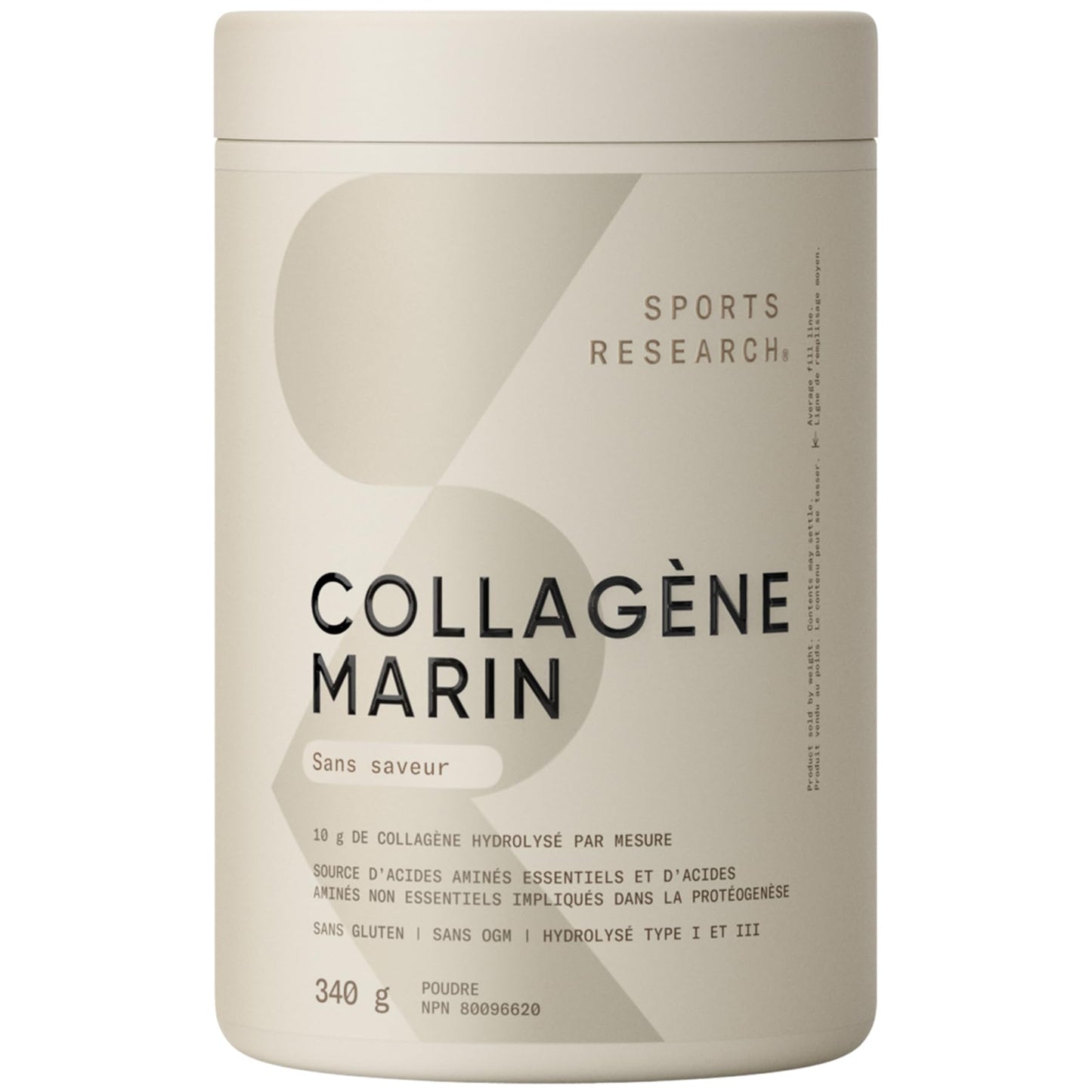 Sports Research Marine Collagen Peptides Powder - Sourced from Wild-Caught Fish, Pescatarian Friendly, Keto Certified & Non-GMO Verified - Easy to Mix in Water or Juice! (34 Servings)