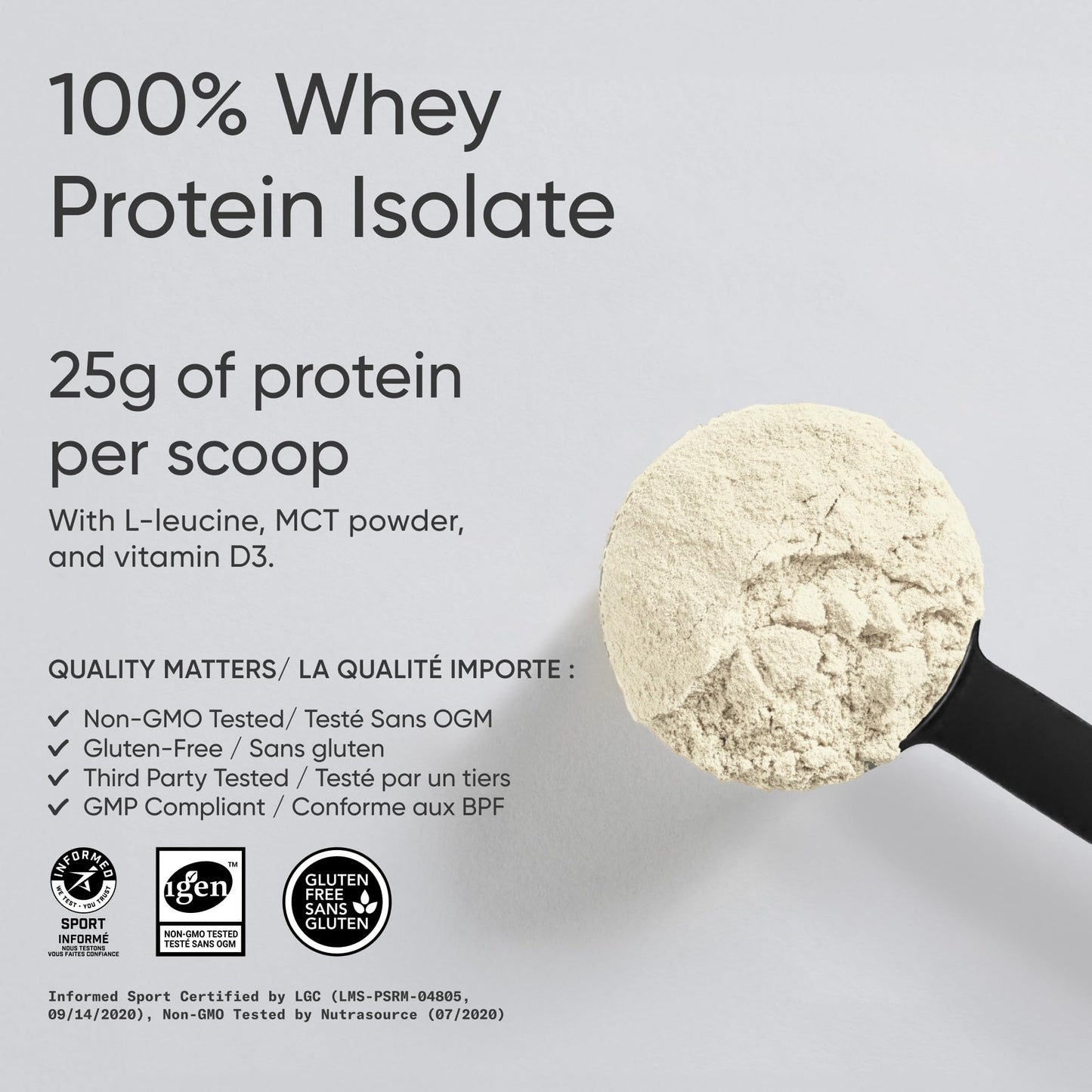 Sports Research Whey Protein Isolate - Sports Nutrition Protein Powder 25g per serving - 1.03 kg Bag Whey Protein - Dutch Chocolate Bulk Protein Powder, 25 Servings