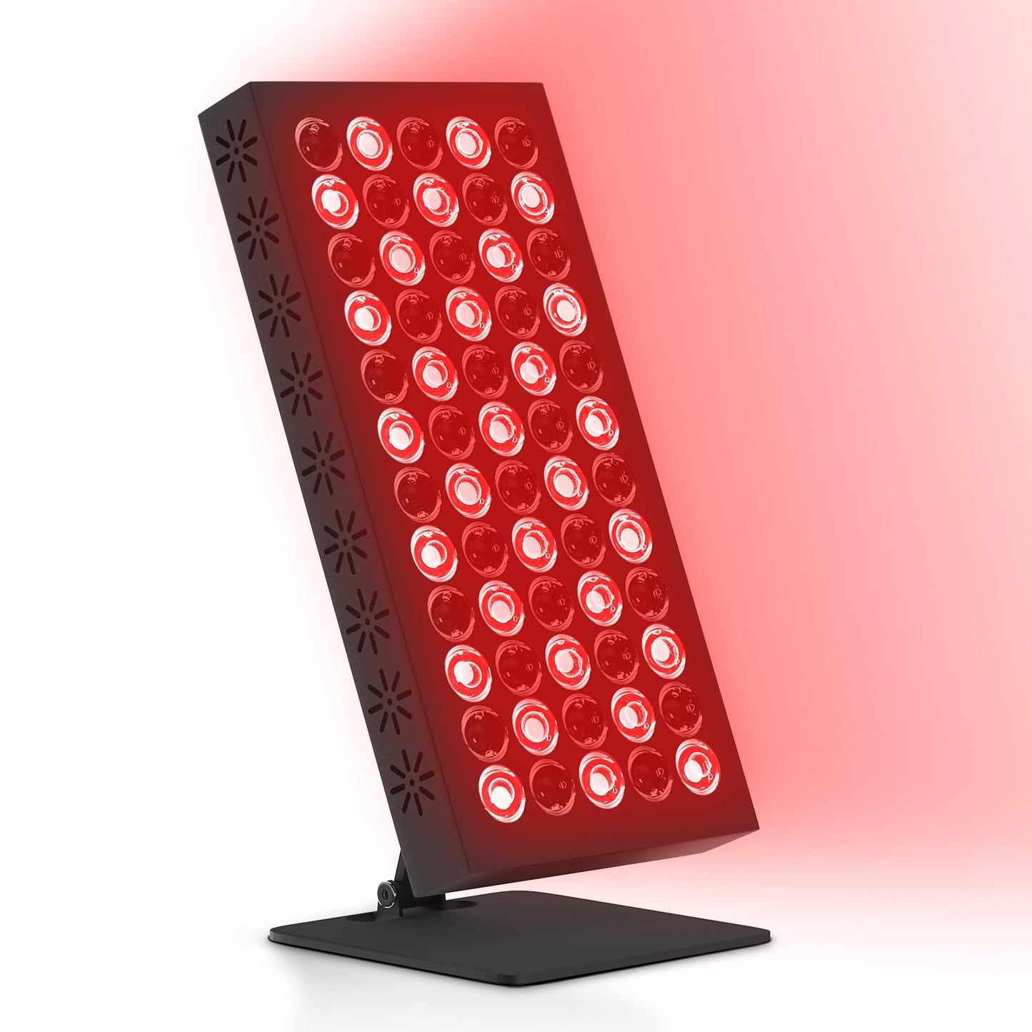 Hottoerak Red Light & Near Infrared Light Panel with 80 pcs, Red LED Light with Timer, Adjustable Angle & Brightness Red Lamp at Home and Office (L)