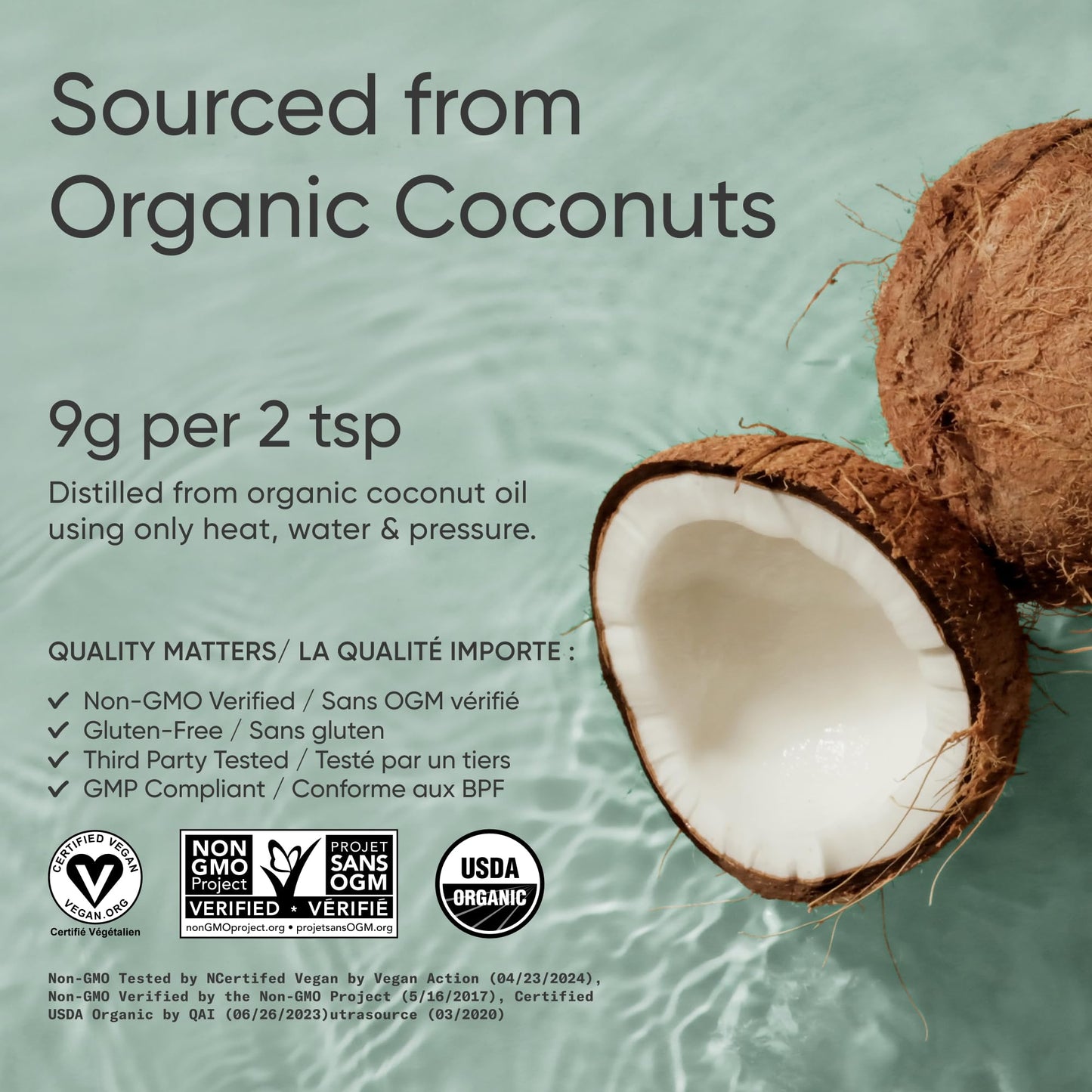 Sports Research Keto MCT Oil from Organic Coconuts - Fatty Acid Fuel for Body + Brain - Perfect in Coffee, Tea, & More - Non-GMO & Vegan - Unflavored (32oz - C8,C10,C12)