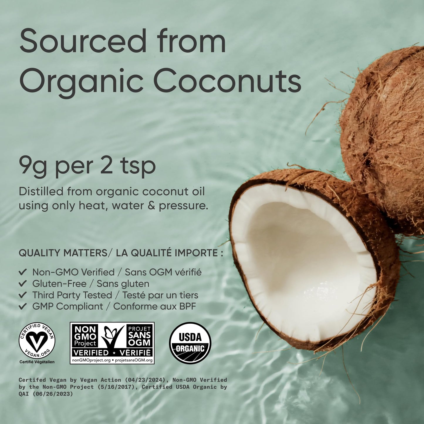 Sports Research Keto MCT Oil from Organic Coconuts - Fatty Acid Fuel for Body + Brain - Perfect in Coffee, Tea, & More - Non-GMO & Vegan - Unflavored (32oz - C8,C10,C12)