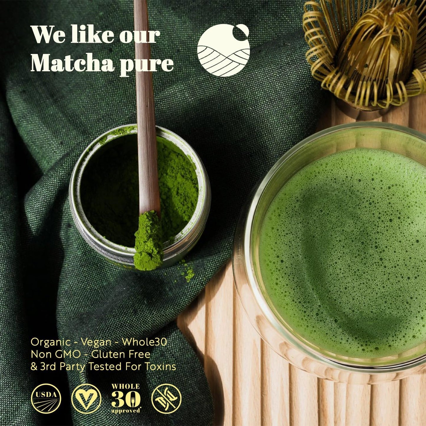 Midori Spring Organic Ceremonial Matcha GOLD 30g - USDA, Premium from Japan, Sweet Earthy Flavors (30g)