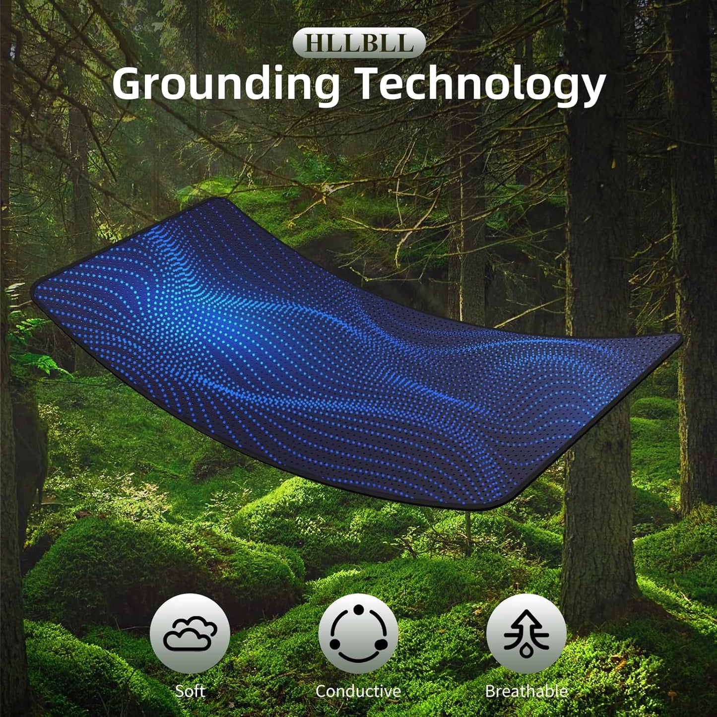 Grounding Mat for Improved Sleep, Reduced Anxiety, Pain, Inflammation, Headache Relief, Balance. Grounded Therapy (Black, Twin Max（39.8 * 28 inch）)