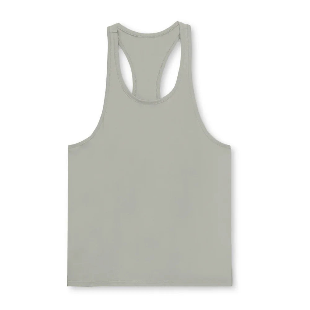 GYM Tank Tops US Size Custom Logo 95% Cotton 5% Spandex Muscle Sportswear Singlet Workout Fitness Gym Tank Top Sport Vest