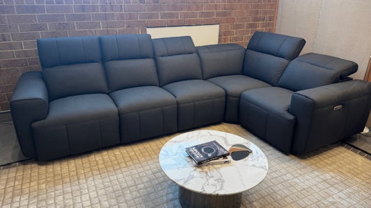 Reynis Power Reclining Sectionals Sofa Leather/Foam
