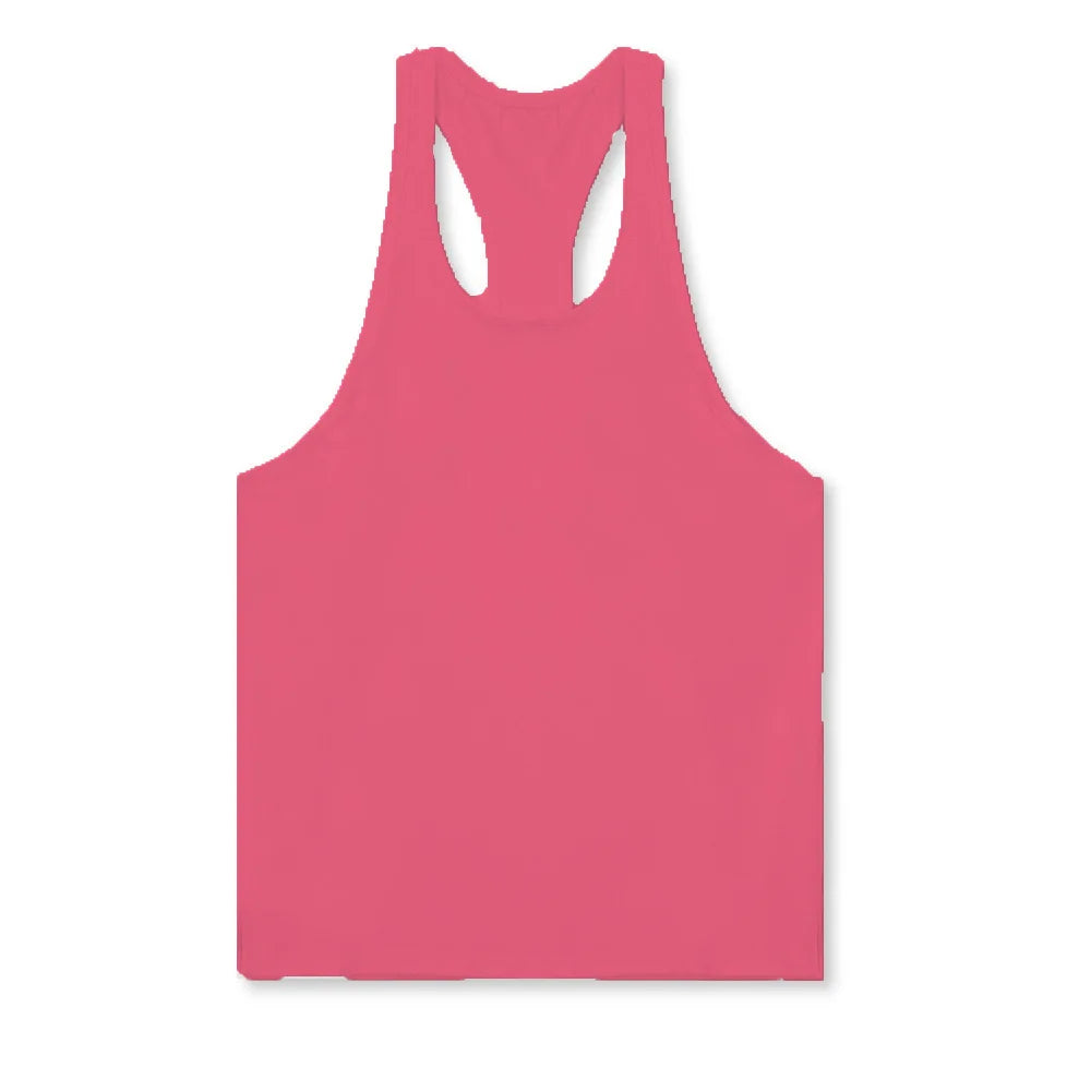 GYM Tank Tops US Size Custom Logo 95% Cotton 5% Spandex Muscle Sportswear Singlet Workout Fitness Gym Tank Top Sport Vest